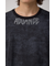 ムラ柄ロゴプリントTシャツ