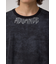 ムラ柄ロゴプリントTシャツ