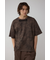 ムラ柄ロゴプリントTシャツ