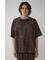 ムラ柄ロゴプリントTシャツ