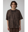 ムラ柄ロゴプリントTシャツ