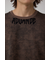 ムラ柄ロゴプリントTシャツ