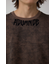 ムラ柄ロゴプリントTシャツ