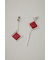 アクリル×メタルアシンメトリーピアス