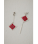 アクリル×メタルアシンメトリーピアス