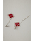 アクリル×メタルアシンメトリーピアス