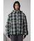 B-HEAT フード付き中綿チェックジャケット