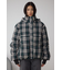 B-HEAT フード付き中綿チェックジャケット
