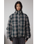 B-HEAT フード付き中綿チェックジャケット