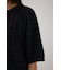 Wジップ5分袖ツイードニット