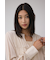 フロントリボン長袖シャツカーディガン