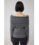 オフショルダーロングスリーブカットトップス