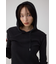 ダメージフーディーリブトップス