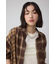 【堀田茜さん着用アイテム】切替デザインチェックシャツ