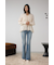 AZUL DENIM センタープレスセミフレアデニム