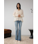 AZUL DENIM センタープレスセミフレアデニム