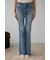 AZUL DENIM センタープレスセミフレアデニム