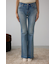 AZUL DENIM センタープレスセミフレアデニム