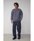 ミックスカラーリップル編みニットトップス