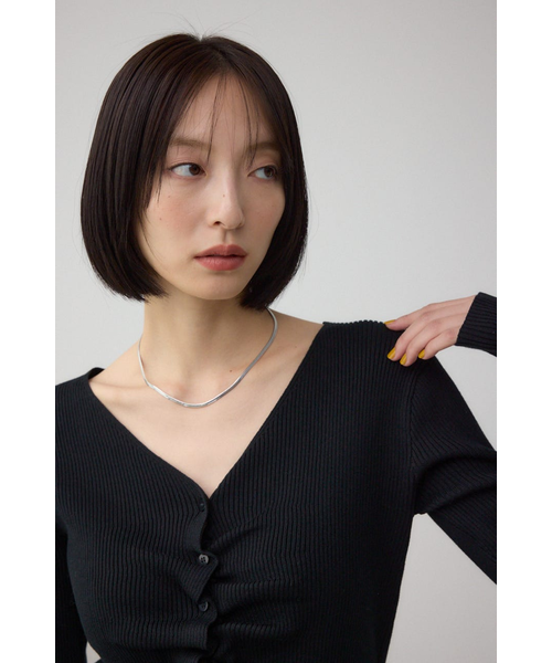 フロントギャザーVネックニット｜アズールバイマウジーの通販