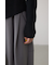 フロントギャザーVネックニット