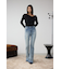 AZUL DENIM ラインストーンフレアデニム
