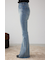 AZUL DENIM ラインストーンフレアデニム