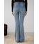 AZUL DENIM ラインストーンフレアデニム