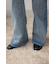 AZUL DENIM ラインストーンフレアデニム