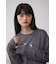 メタリックパーツプリントロングTシャツ