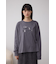 メタリックパーツプリントロングTシャツ