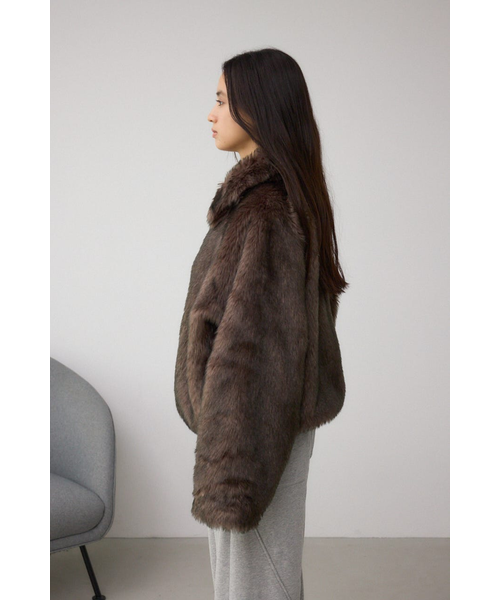 ジップアップファーコート｜アズールバイマウジーの通販｜&mall