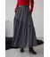フロントジップフレアスカート