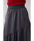 フロントジップフレアスカート