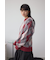 アーガイルシャギーニット