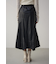 フェイクレザーハンカチーフヘムスカート