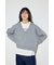 スウェットライクVネックニット