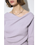 ドレープ長袖ニットトップス