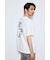 引き揃え天竺バックメッセージロゴTシャツ