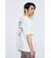 引き揃え天竺バックメッセージロゴTシャツ