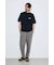 引き揃え天竺バックメッセージロゴTシャツ