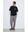引き揃え天竺バックメッセージロゴTシャツ