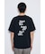 引き揃え天竺バックメッセージロゴTシャツ
