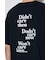 引き揃え天竺バックメッセージロゴTシャツ