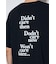 引き揃え天竺バックメッセージロゴTシャツ