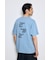 引き揃え天竺バックメッセージロゴTシャツ