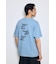 引き揃え天竺バックメッセージロゴTシャツ
