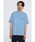 引き揃え天竺バックメッセージロゴTシャツ