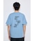 引き揃え天竺バックメッセージロゴTシャツ