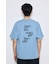 引き揃え天竺バックメッセージロゴTシャツ